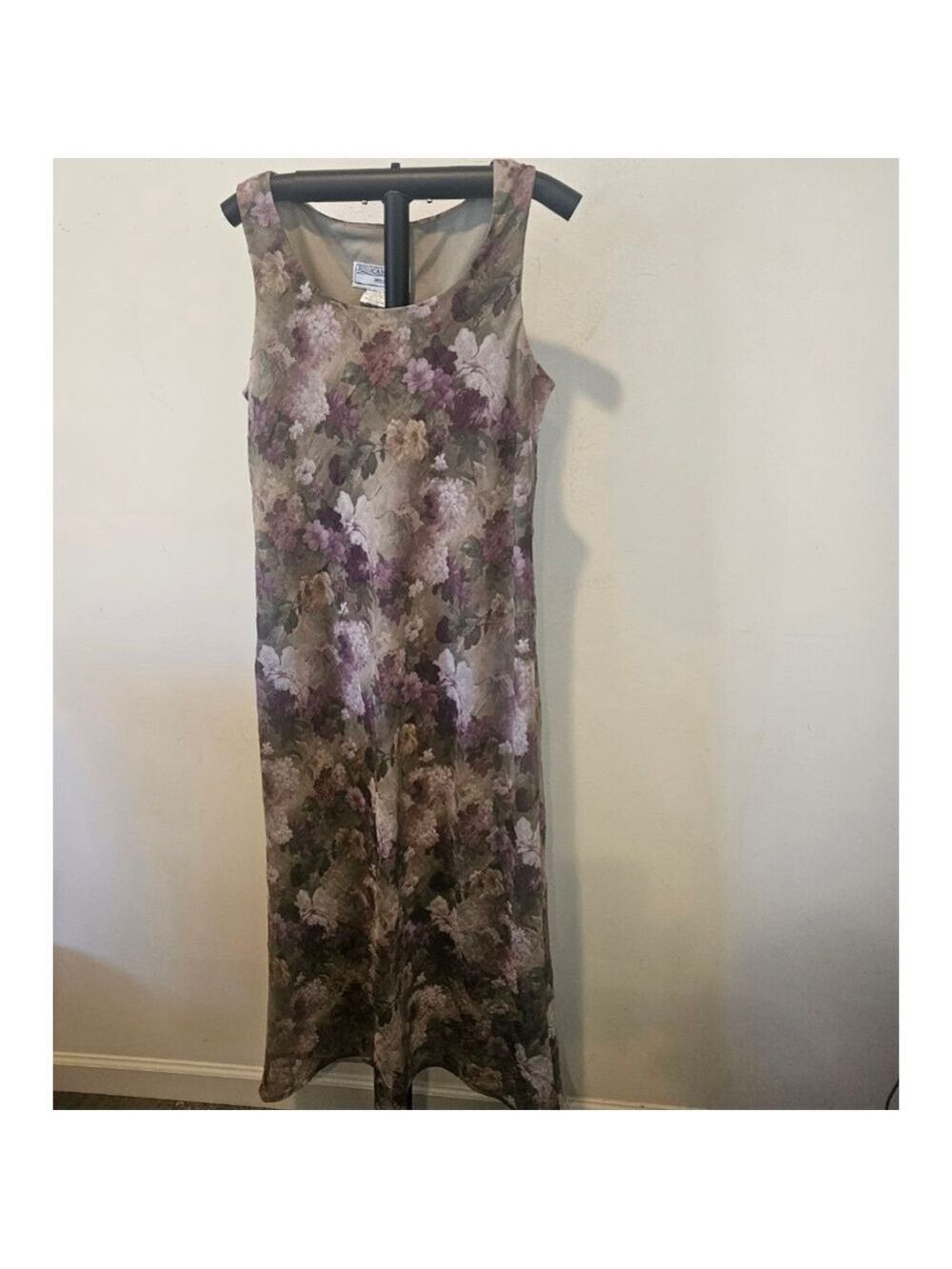 Women's Jessica Howard Petite Floral Maxi Dress 14P Purple Green